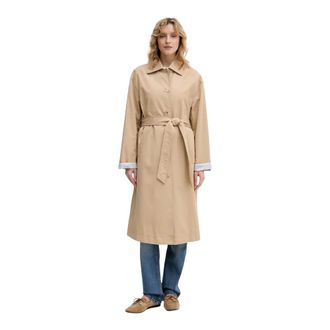 Benetton Dames, Mantels, Beige, Maat: XS Katoen