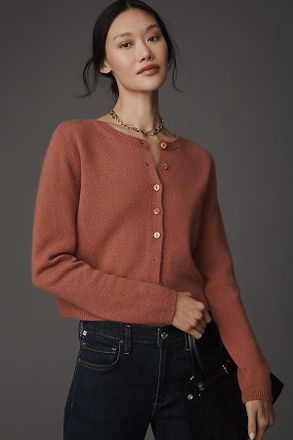 Reformation Clara Cashmere Crew Cardigan Sweater