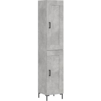 vidaXL Highboard Concrete Grey 34.5x34x180 cm Engineered Wood Vidaxl