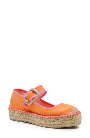 Free People Surfside Platform Espadrille in Orange Crush at Nordstrom, Size 10