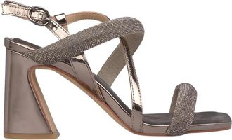 Alma En Pena Combined Strap Sandal - Dames - Sandalen met hakken - Grijs - 38 EU - Schoenen