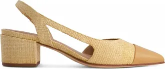 Bernardo Womens Monroe Raffia Pump In Beige