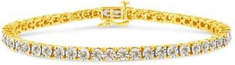 House of Brilliance 14K Yellow Gold Plated Silver 3.0 Cttw Miracle-Set Diamond Tennis Bracelet at Nordstrom