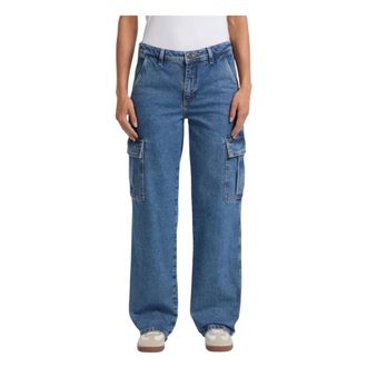 Guess Straight Jeans, female, Blue, Size: W29 Cotton Cargo Jeans Women