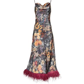 VASILIKI Mila Botanica Silky Feather Dress in Botanical Floral at Nordstrom, Size X-Small
