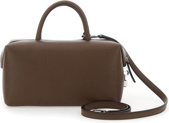 Max Mara Womens Handbag Brown Leather Lamb Handbags Hand Bags