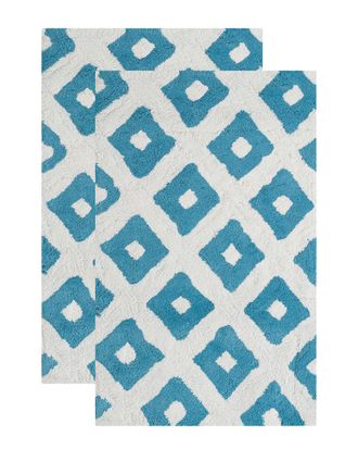 Safavieh Set Of 2 Diamond Tufted Bath Mat