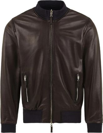 The Jack Leathers Dennis Jacket - Heren - Leren en Su&egrave;de Jassen - Bruin - L - Leer - Jassen