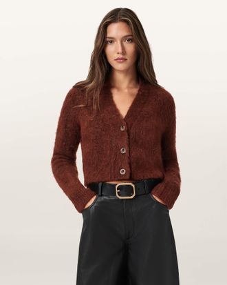 AllSaints Rubi Wick Cropped Cardigan