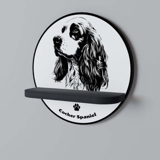 OEM Estante Redondo Negro Para Cocker Spaniel Ingl&eacute;s