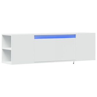 Berkfield Home TV Wall Cabinet with LED Lights White 135x31x39.5 cm