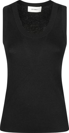 Lisa Yang Black Ina Ribbed Tank Top