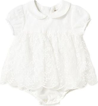 MAYORAL Floral Cotton Romper in Cream at Nordstrom, Size 6M