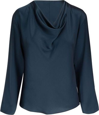 Vince cowl-neck silk blouse - women - Silk - S - Blue