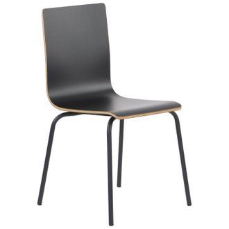 OEM Silla De Madera Contrachapada Negra Con Estructura Negra. Modelo Werdi B