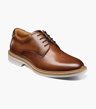 Florsheim Mens Norwal Plain Toe Oxford In Cognac Multi