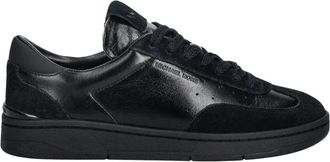 Michael Kors Wilton Leren en Su&egrave;de Sneaker - Heren - Sneakers - Zwart - 40 EU - Su&egrave;de - Schoenen