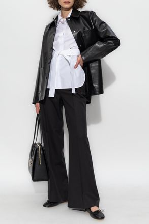 Officine Générale Leather Jacket, Womens, Black