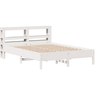 vidaXL Estructura De Cama Sin Colch&oacute;n Madera De Pino Blanca 140x190 Cm Vidaxl