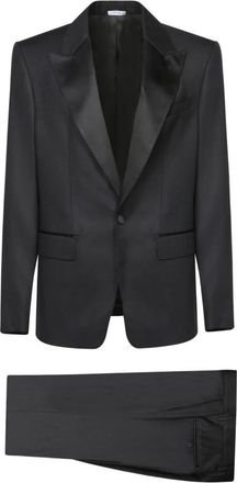 Dolce & Gabbana Zwart Tweedelig Pak Elegante Stijl - Heren - Business pakken - Zwart - S - Tweed - Kostuums
