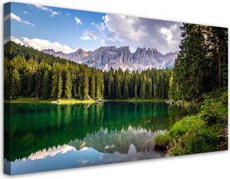 Feeby Impresi&oacute;n De Imagen, Paisaje Lago Monta&ntilde;as Bosque Naturaleza, 120x60