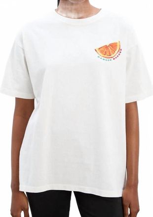 Damson Madder Spritz Boyfriend Short Sleeve Tee In White