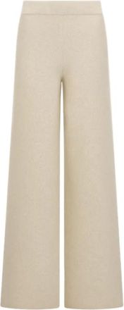 Dior Omkeerbare Uitlopende Broek - Dames - Wijde Broeken - Beige - S - Kasjmier - Broeken