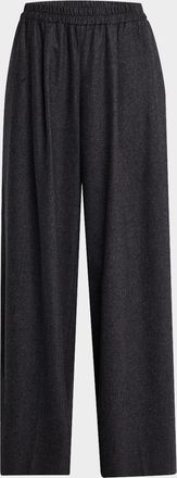 TWP Eva Wool Flannel Wide-Leg Pants