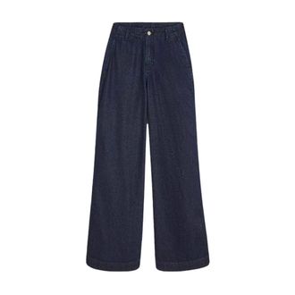 Summum Dames, Jeans, Blauw, Maat: 2XL Katoen