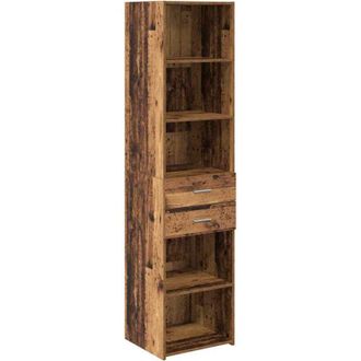 vidaXL Highboard Old Wood 45 x 42.5 x 185 cm Engineered Wood vidaXL