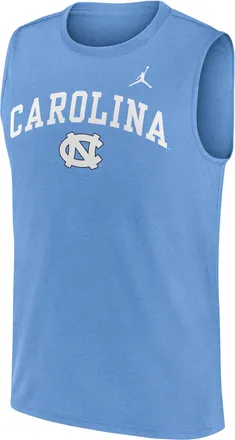 Nike Jordan North Carolina Primetime Arch Legend Jordan Mens Dri-FIT College Muscle Tank Top in Blue | 0JB34EYNCN-G1M