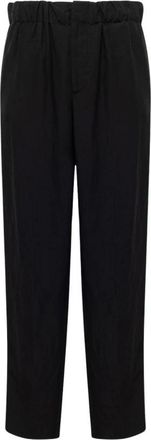 Laneus Dames, Broeken, Zwart, Maat: 2XL Linnen