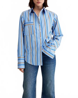 Smythe Classic Relaxed Shirt In Blue Multi