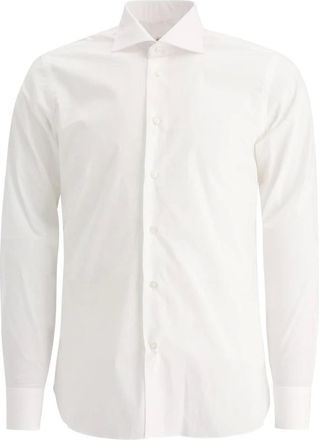 Borriello Overhemden, Heren, Wit, 2Xl, Katoen, Marechiaro Shirt