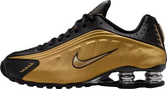 Nike (WMNS) Nike Shox R4 Black Metallic Gold AR3565-005