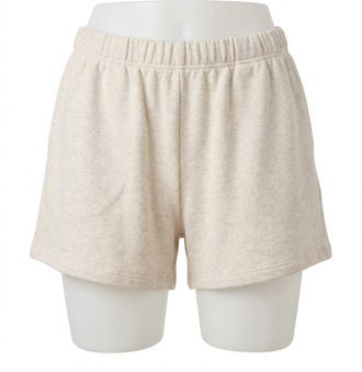 Z Supply Classic Fleece Shorts In Light Oatmeal