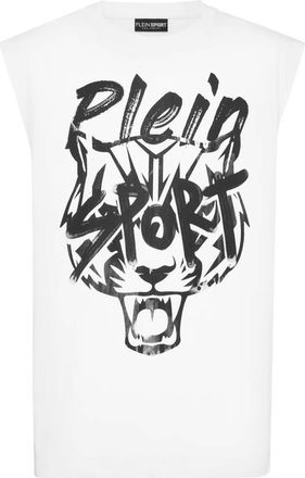 Plein Sport Canotta sportiva con stampa - Bianco