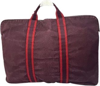 Herm&egrave;s Pre-owned Weekend Bags, female, Purple, Size: ONE SIZE Pre-owned Weekend Bag