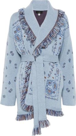 Alanui Cardigans - Dames - Cashmere truien - Blauw - XS - Truien & Vesten