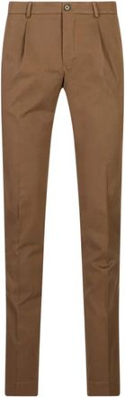 Incotex Pattern 54 Broek - Heren - Slim Fit Broeken - Bruin - 2XL - Katoen - Broeken