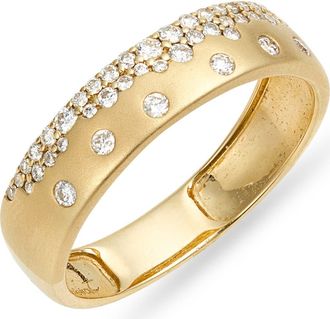 Meira T 14k Gold Diamond Band Ring in Yellow Gold at Nordstrom, Size 6.5