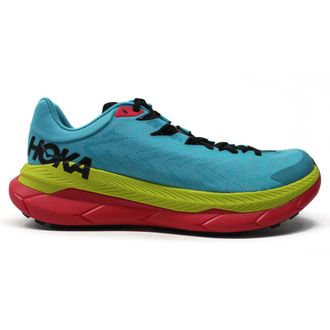Hoka One One Hoka Tecton X Textile Synthetic Womens Low Top Trainers - Scuba Blue Diva Pink - Size:UK 4.5