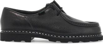 Paraboot Gehamerd Leren Veterschoenen - Heren - Veterschoenen - Zwart - 43 1/2 EU - Leer - Schoenen