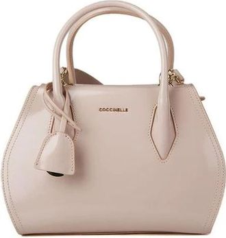 Coccinelle Lord Shiny Calf Handbag - Dames - Handtassen - Beige - ONE Size - Katoen - Tassen