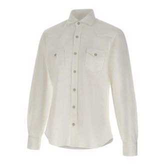 Barba Casual Shirts, male, White, Size: 2XL Dandy Life Shirt