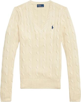 Polo Ralph Lauren Maglione con scollo a V - Giallo