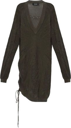 Dsquared2 Abito midi con scollo a V - Verde