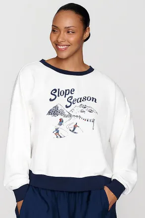 Maeve Slope Season 100% Cotton Graphic Sweatshirt