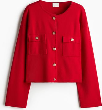 H&M Cardigan mit Taschen - Red