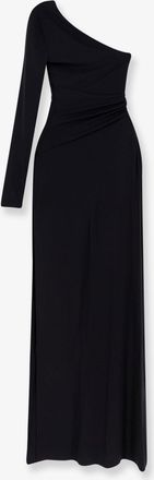 Elisabetta Franchi Womens Red Carpet Stretch Viscose Long Dress Black